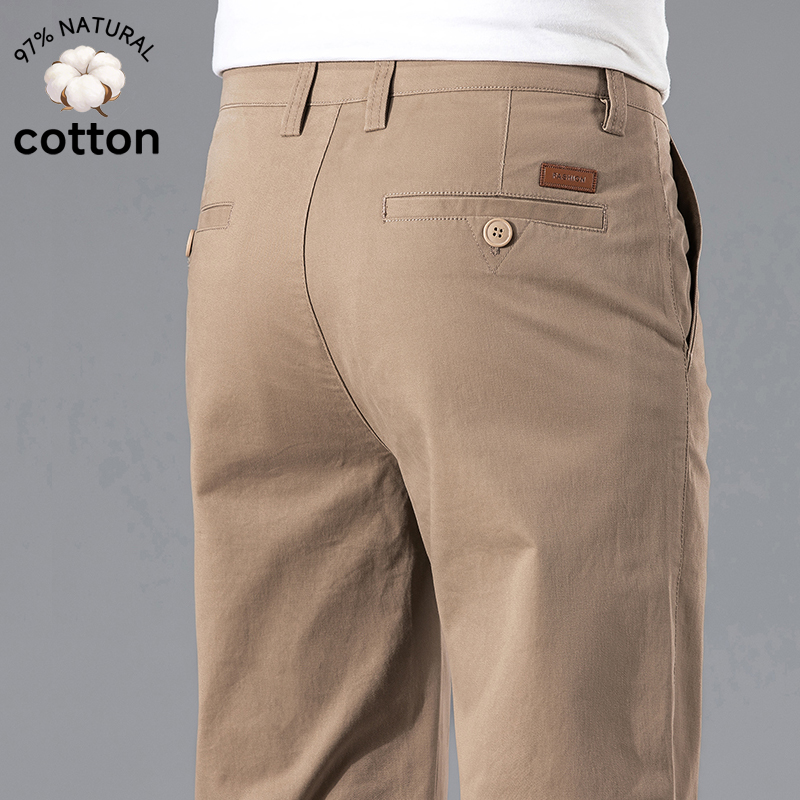 Chino Pants Men - ブランド服 春夏 メンズ カジュアル 97%コットン ストレートレッグパンツ
