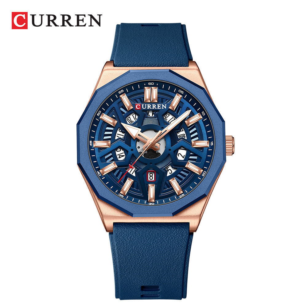 Men'S Fashion Magazine - CURREN 8437 ユニセックス ミニマリスト クォーツ腕時計 ポリゴン