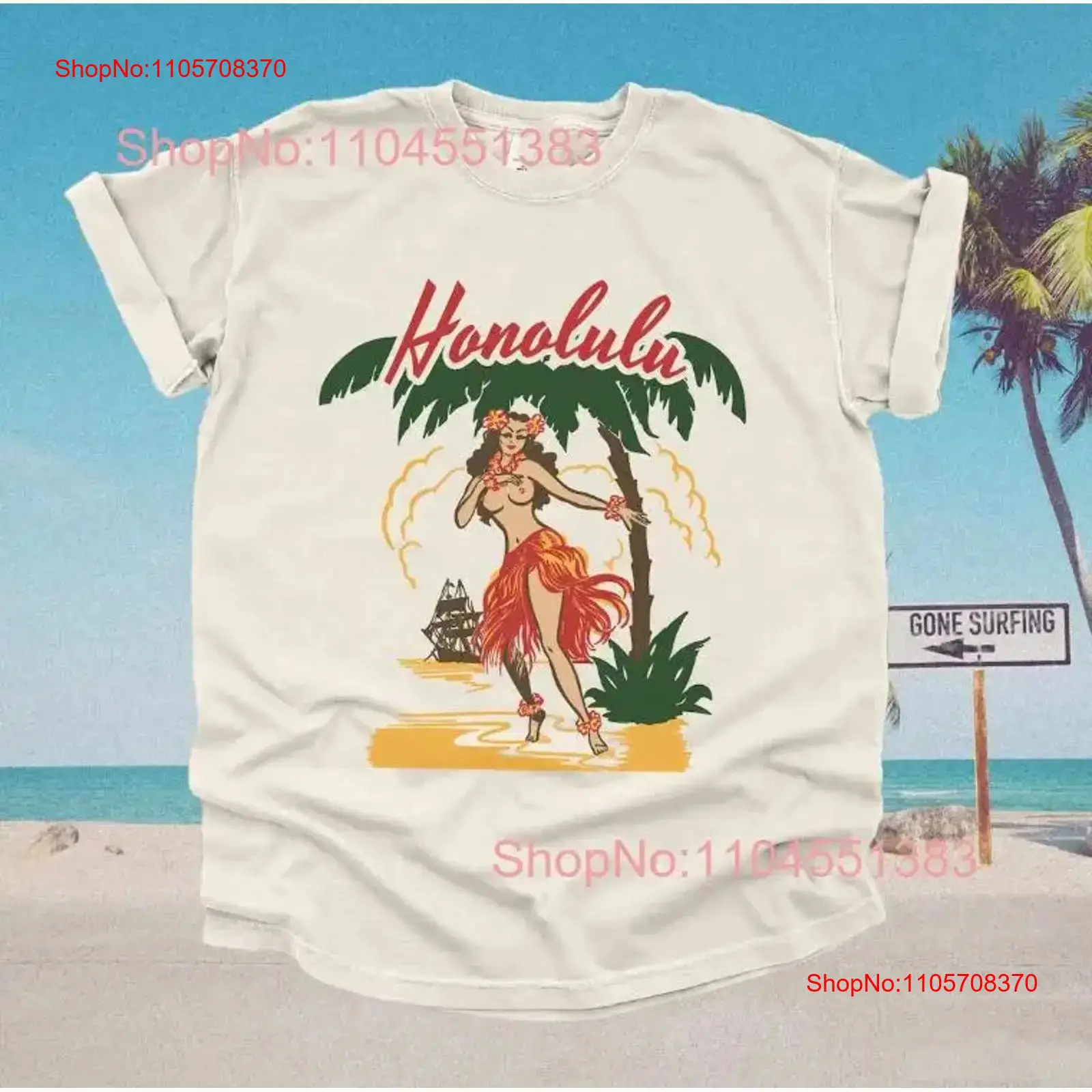 Mens Fashion In The 50S - 50年代 ホノルル ハワイアン Tシャツ レトロ 1950