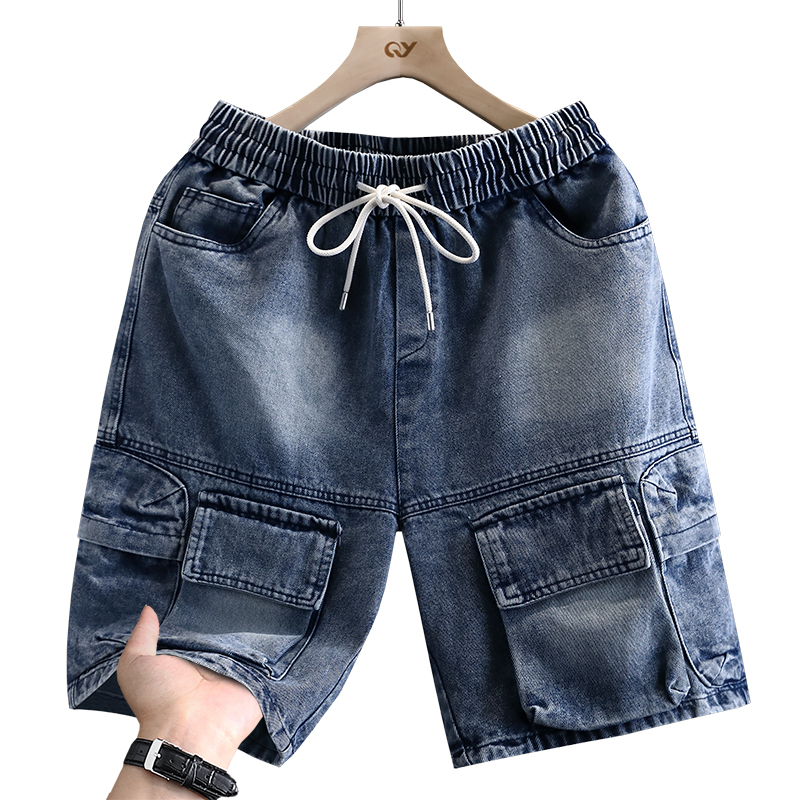 Jeans Pants Fashion Men - メンズカーゴショーツ新しい夏のファッション薄い綿混紡カジュアルデニム5点パンツストリートトレンディデイリー快適なジーンズショーツ