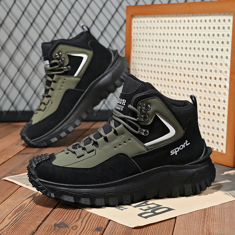 メンズ ワイド幅 ハイキングシューズ 滑り止め 耐久性 アウ - Men Fashion Korean Style のレビューと価格