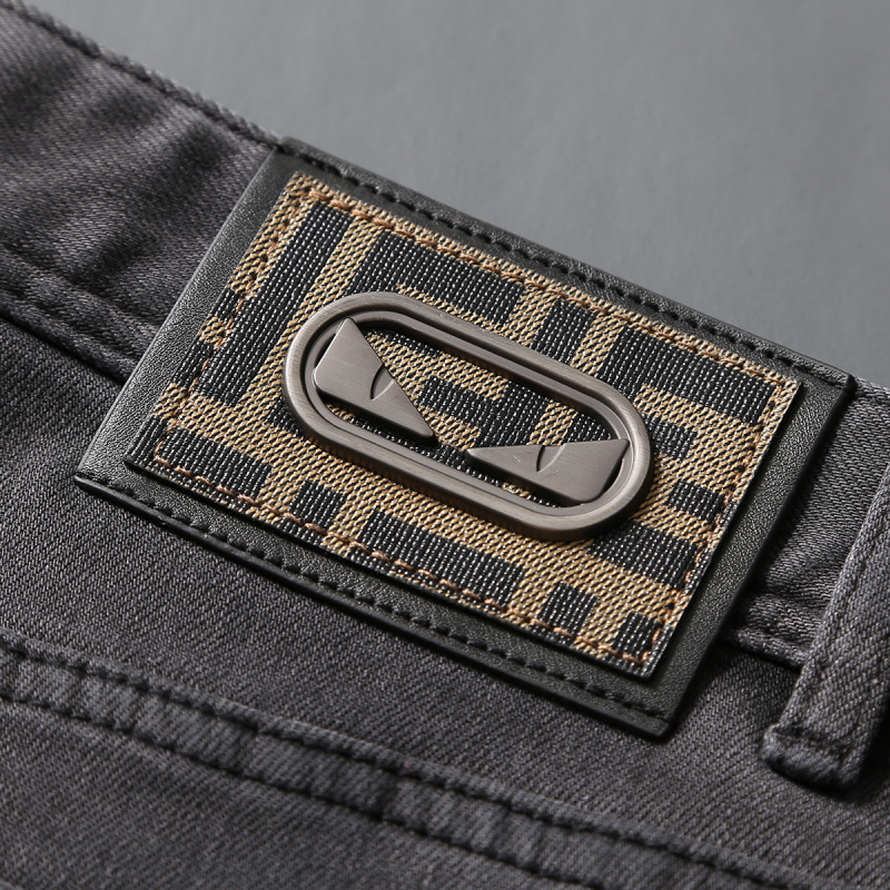 2025 秋の新トレンドブランドジーンズメンズスモークグレー - Men'S Fashion Grey Jeans のレビューと価格