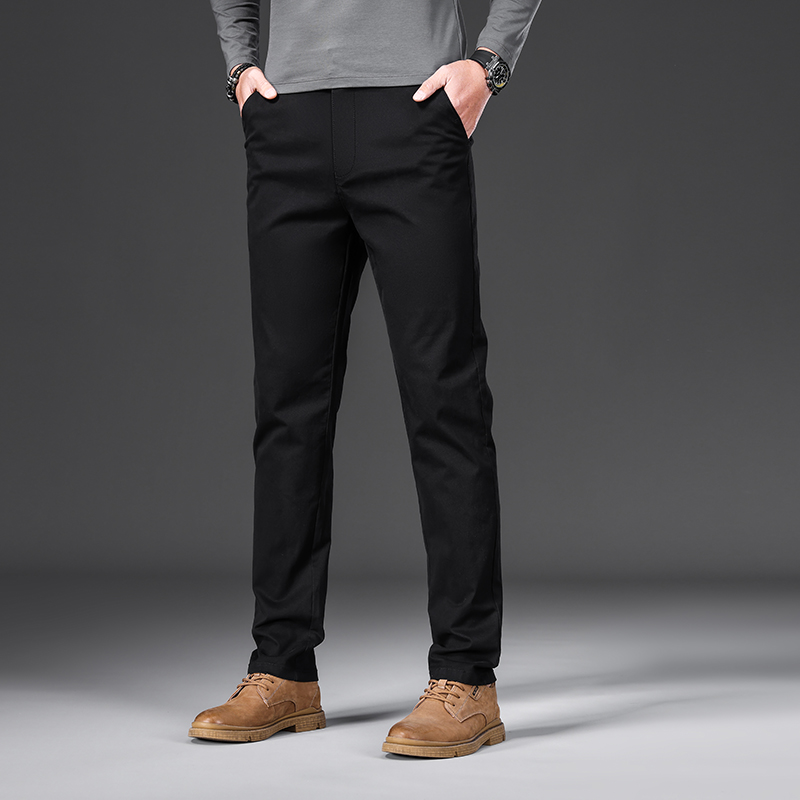 良質97％コットンメンズカジュアルパンツ伸縮性ハイウエストス - Chino Pants Men のレビューと価格
