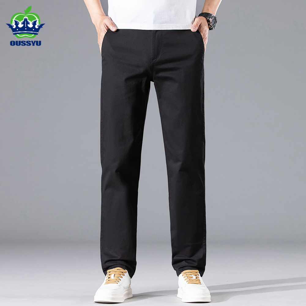 ブランド服 春夏 メンズ カジュアル 97%コットン ストレ - Chino Pants Men のレビューと価格