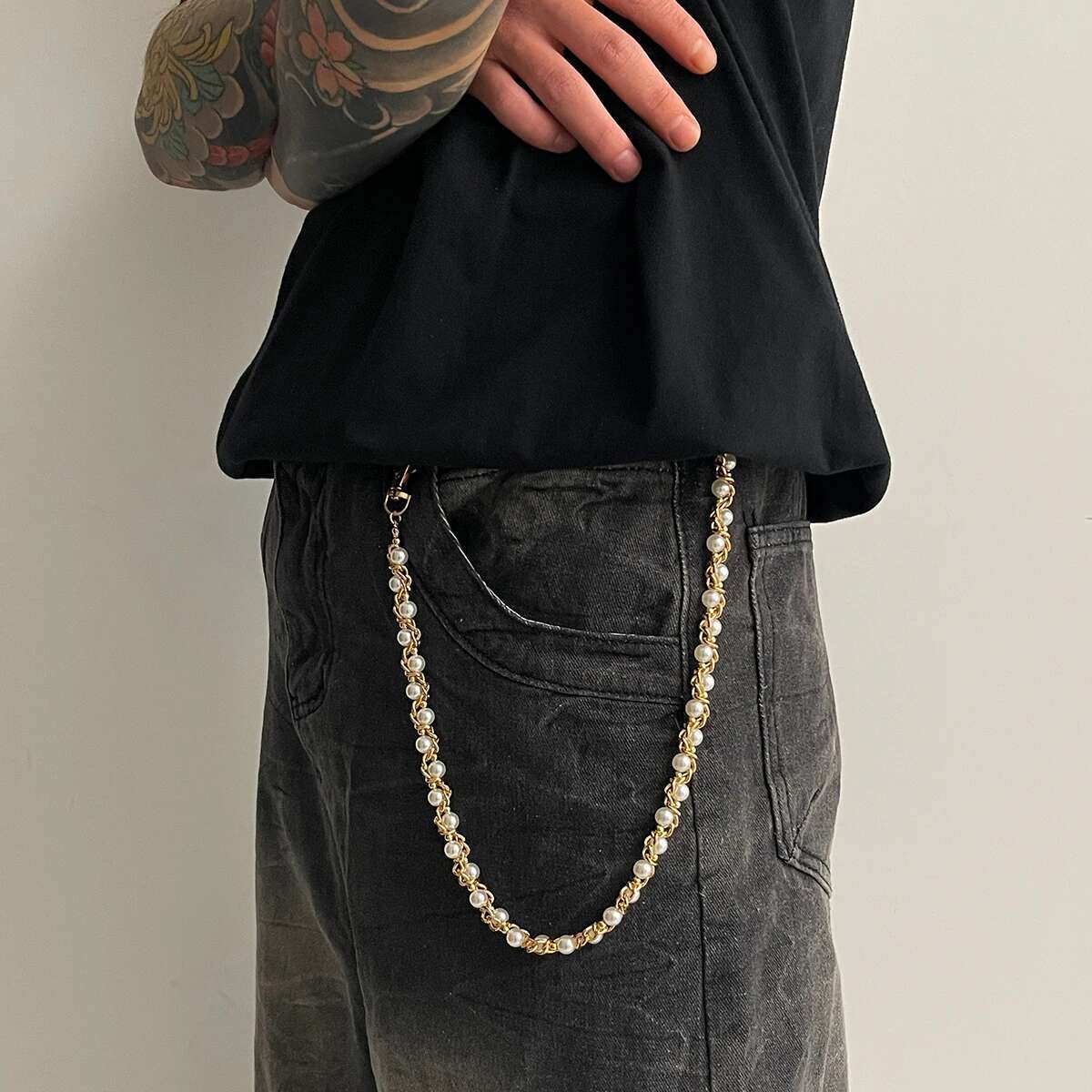 インゲマーク パンク風 模造パール パンツ ヒップスター パ - Jeans Pants Fashion Men のレビューと価格