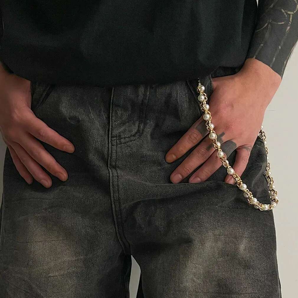 インゲマーク パンク風 模造パール パンツ ヒップスター パ - Jeans Pants Fashion Men のレビューと価格