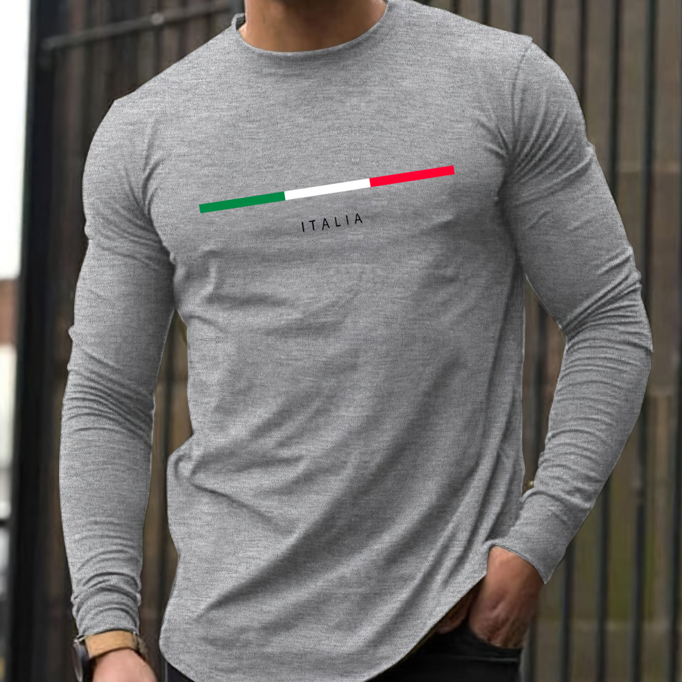 100% 純綿メンズ長袖ラウンドネックルーズイタリア柄プリン - Men'S Fashion Trends 2025 のレビューと価格