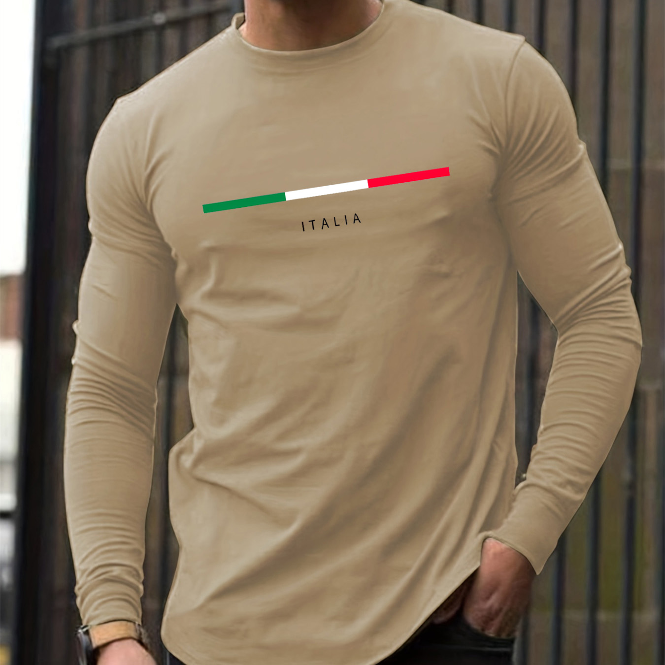 100% 純綿メンズ長袖ラウンドネックルーズイタリア柄プリン - Men'S Fashion Trends 2025 のレビューと価格