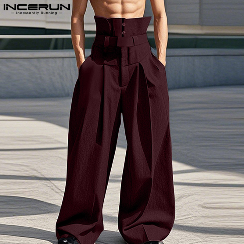 インセルン-メンズハイウエストロングパンツ,カジュアル,ソリ - Chino Pants Men のレビューと価格