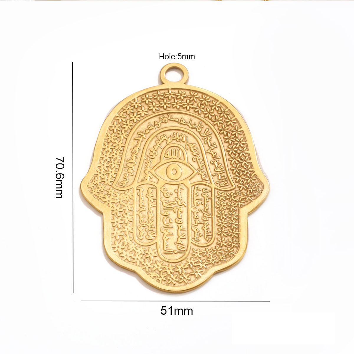 5個入り 18K PVDステンレス鋼 ハムサハンド 邪視除け - Men'S Fashion Necklaces のレビューと価格