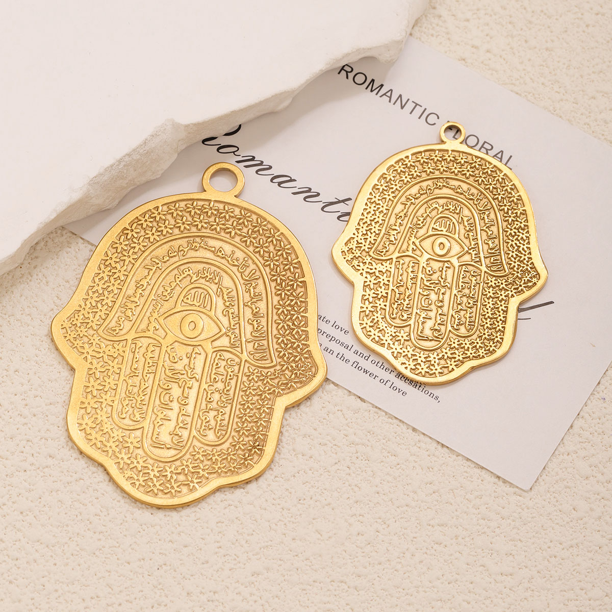5個入り 18K PVDステンレス鋼 ハムサハンド 邪視除け - Men'S Fashion Necklaces のレビューと価格