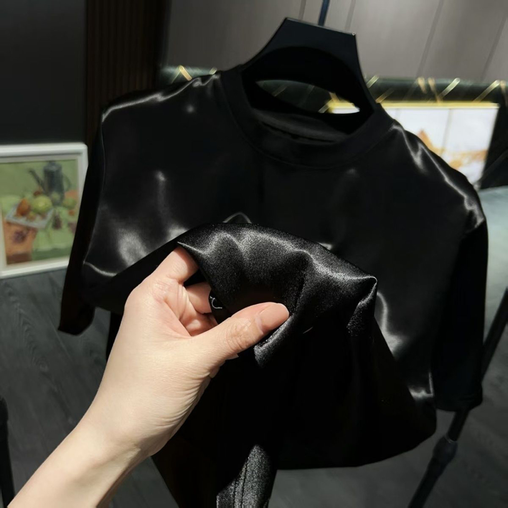 メンズアセテート繊維サテン光沢Tシャツパンツツーピースセット - Men'S Fashion Advice のレビューと価格
