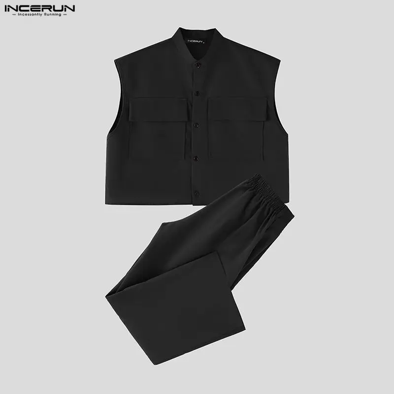 INCERUN 男性セット固体ノースリーブクロップトップスシ - Men'S Fashion Advice のレビューと価格
