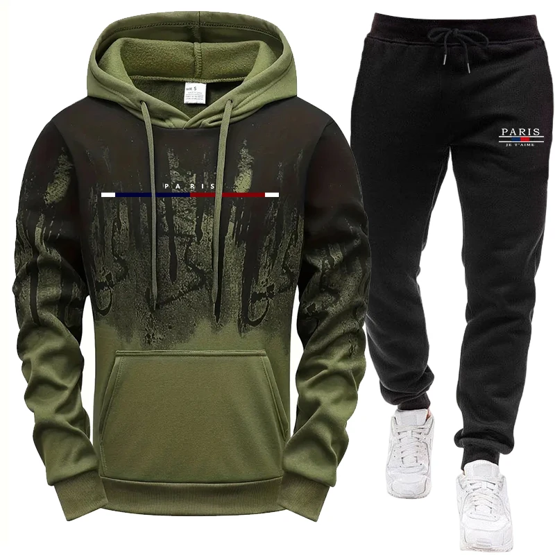 メンズセット/フーディー/パンツ 秋冬 フード付きスウェット - Paris Men'S Fashion のレビューと価格