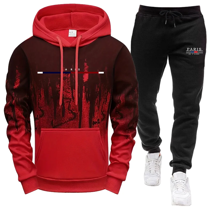 メンズセット/フーディー/パンツ 秋冬 フード付きスウェット - Paris Men'S Fashion のレビューと価格