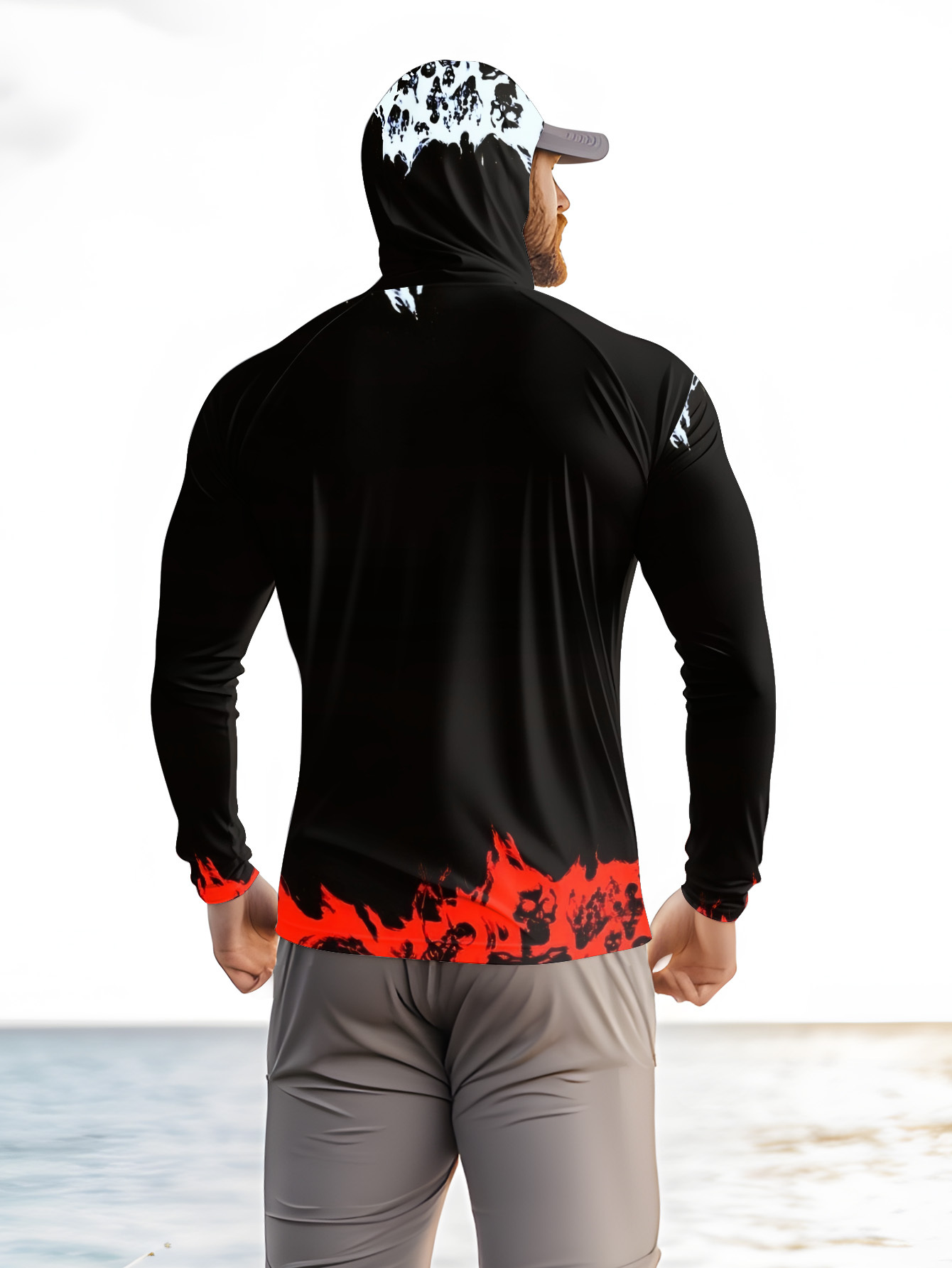 男性フード付き釣りシャツ長袖釣り服釣り t シャツ uv 保 - Men'S Fashion Trends 2025 のレビューと価格