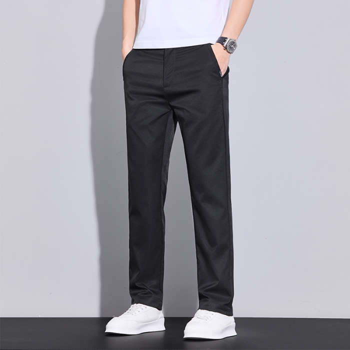 夏薄いメンズカジュアルパンツツイル生地弾性ウエストビジネスス - Chino Pants Men のレビューと価格