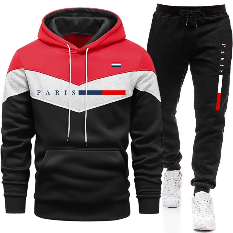 都会的なカジュアルファッション、パリプリントのプルオーバーフ - Paris Men'S Fashion のレビューと価格
