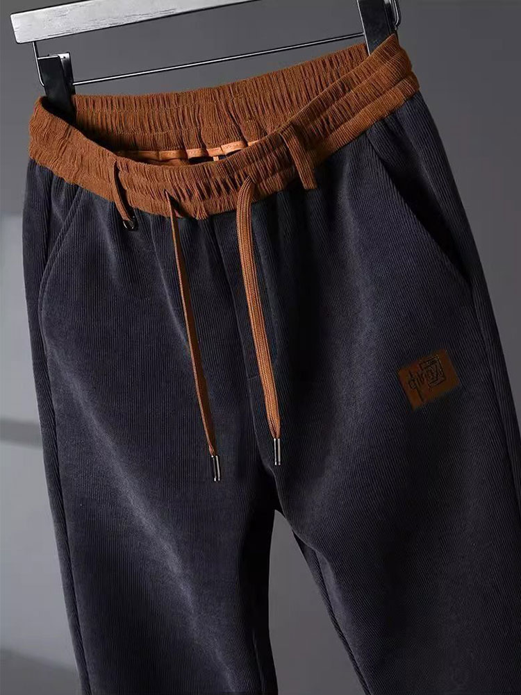 フリース厚手冬用チノパンツメンズコーデュロイワークストレート - Chino Pants Men のレビューと価格
