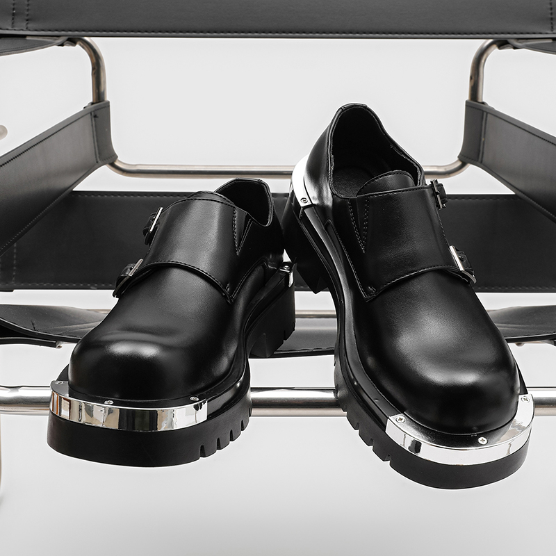 メンズファッションパリダービーシューズパンクスタイルメタルビ - Paris Men'S Fashion のレビューと価格