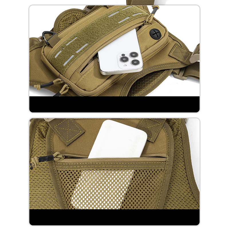 戦術的なフロントチェストリグバッグベストキャンプ狩猟ショルダ - Tactical Vest Men のレビューと価格