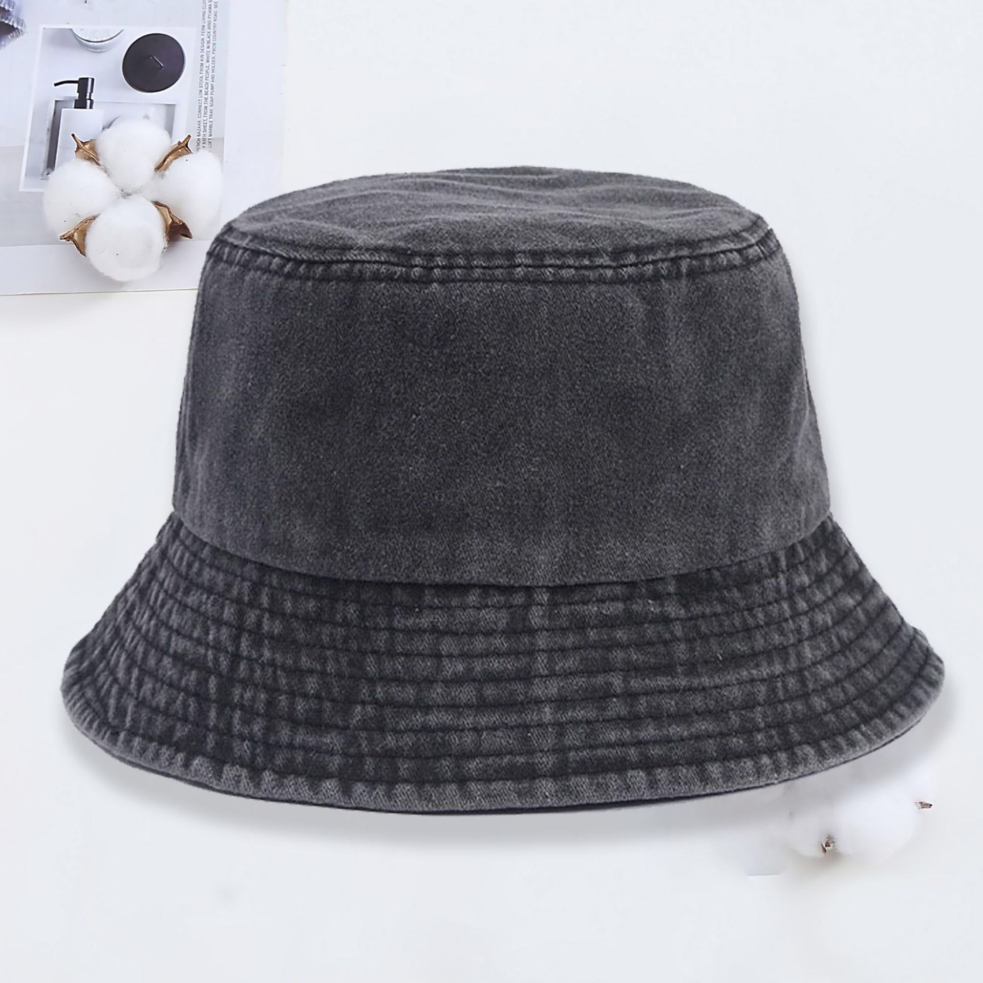 カスタムロゴ入りデニムバケットハット ファッションウォッシュ - Mens Fashion Caps のレビューと価格
