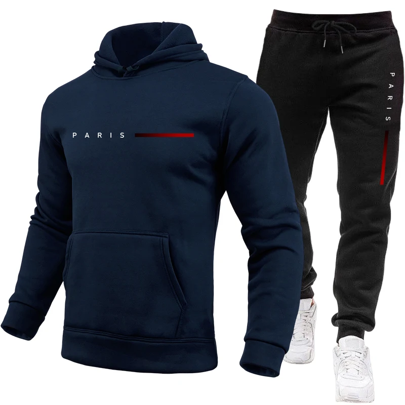 フード付きスウェットシャツとスウェットパンツのアウトドアスポ - Paris Men'S Fashion のレビューと価格