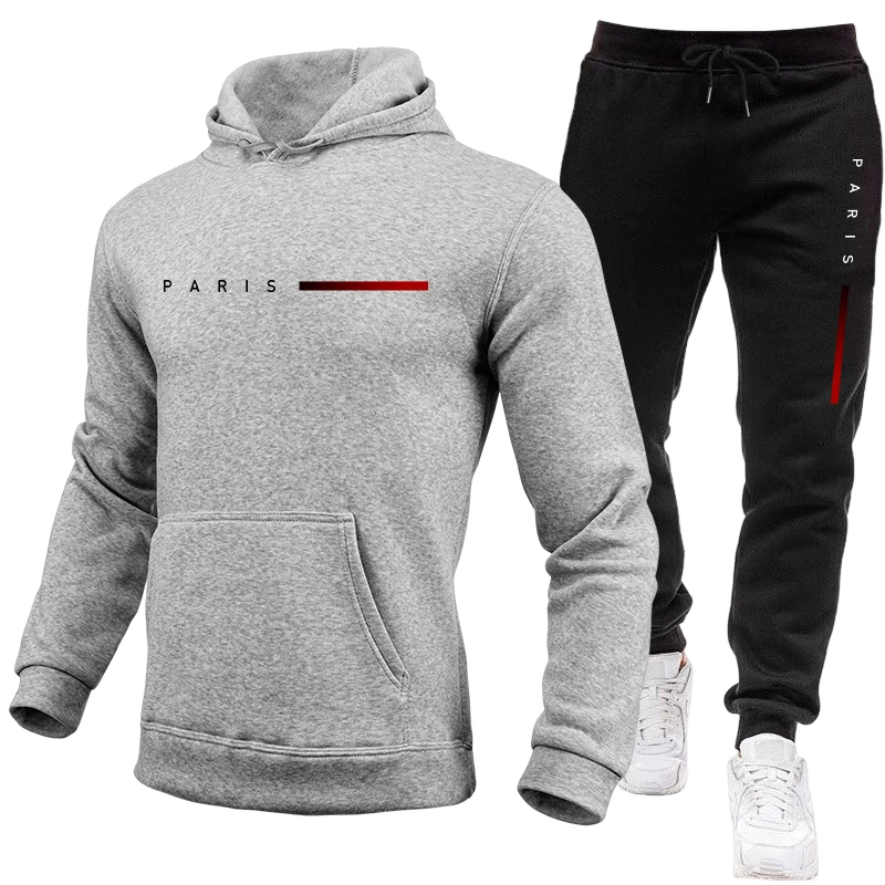 フード付きスウェットシャツとスウェットパンツのアウトドアスポ - Paris Men'S Fashion のレビューと価格
