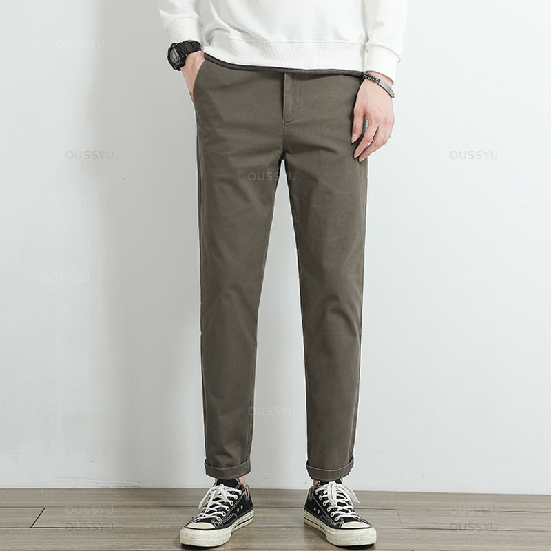 2026年秋 カーキチノカジュアルパンツ メンズ 97%コッ - Chino Pants Men のレビューと価格