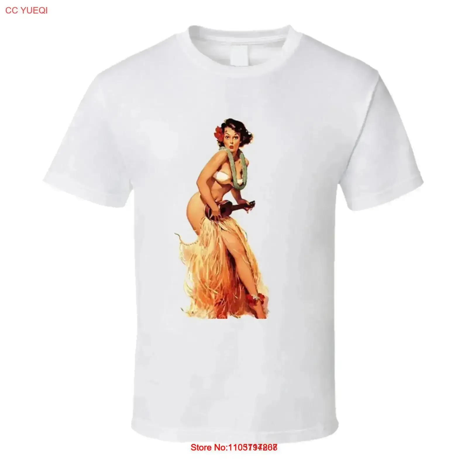 レトロ T シャツ ティキ フラガール ウクレレ ハワイアン - Mens Fashion In The 50S のレビューと価格