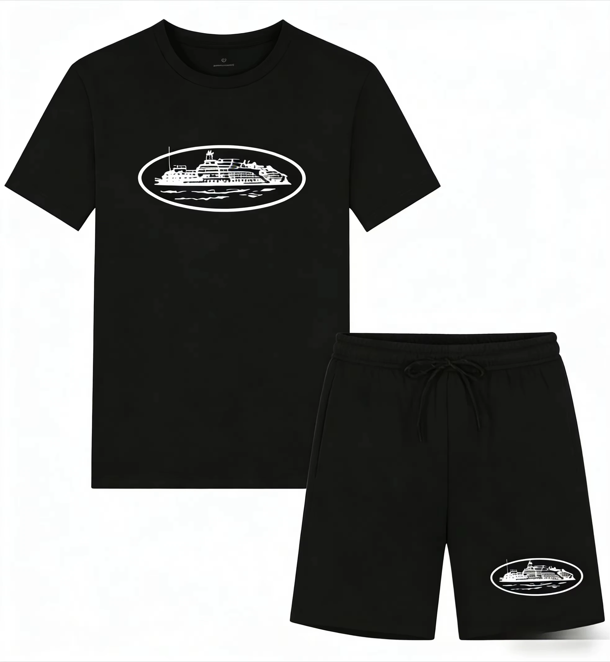 2026年夏新作 小型ボートプリント ツーピースTシャツ＆シ - Men'S Fashion Advice のレビューと価格