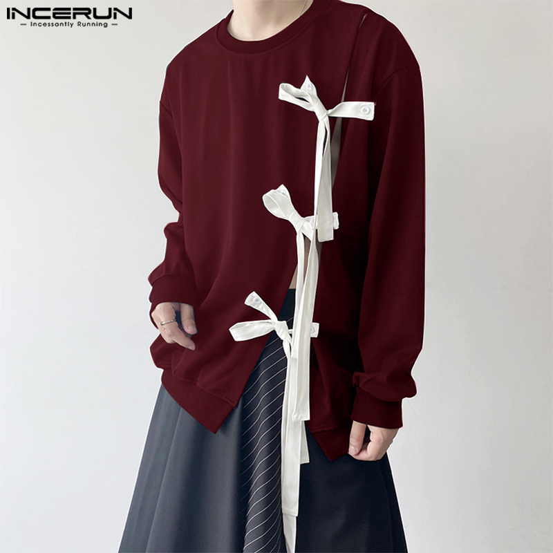 インセルン-男性用ラウンドネック韓国スタイルセーター,長袖セ - Men Fashion Korean Style のレビューと価格