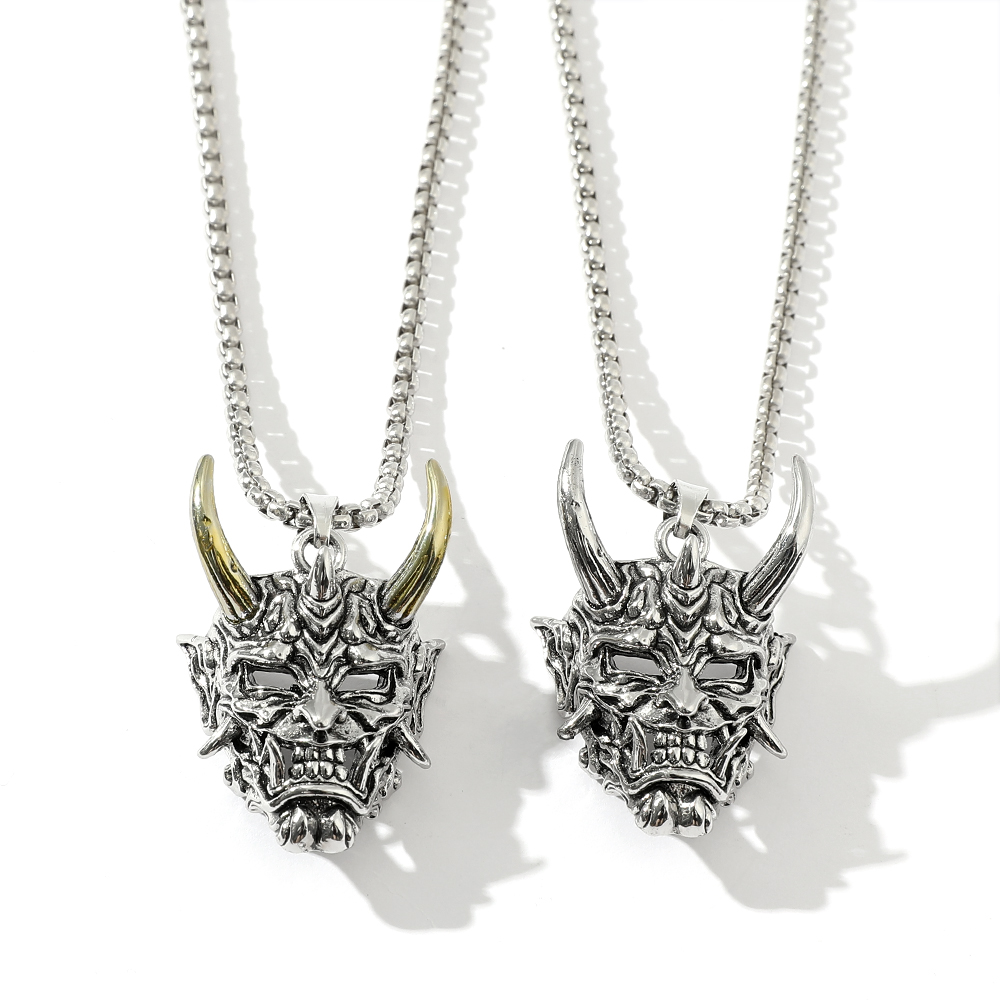 ハンサムラスカルゴーストマスクペンダントネックレスゴールド& - Men'S Fashion Necklaces のレビューと価格