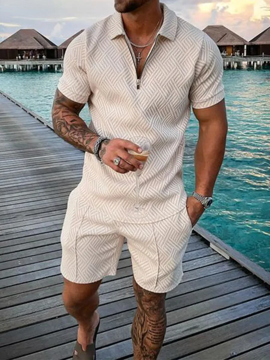 2026年新作夏メンズスーツトレンド3Dプリントジッパーポロ - Mens Fashion Trend 2026 のレビューと価格