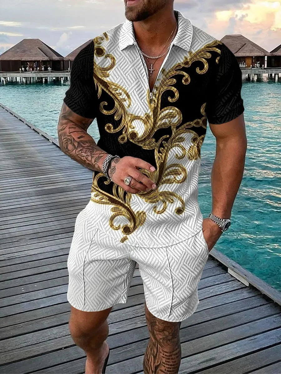 2026年新作夏メンズスーツトレンド3Dプリントジッパーポロ - Mens Fashion Trend 2026 のレビューと価格
