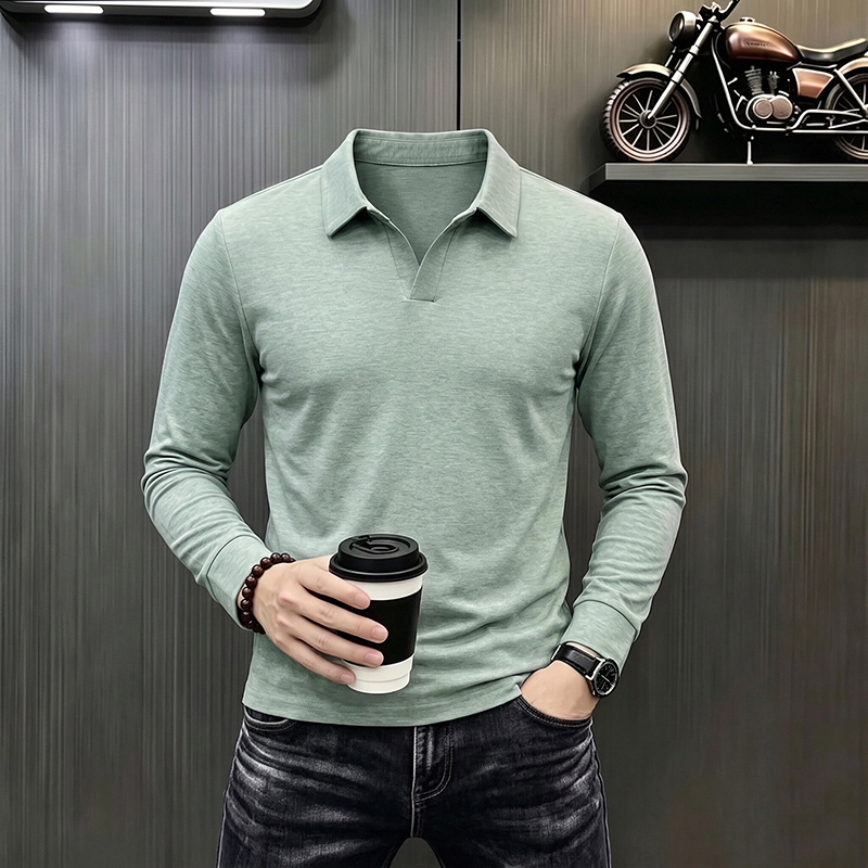 メンズビジネスカジュアル長袖Tシャツ春秋快適通気性作業服トッ - Men'S Fashion Trends 2025 のレビューと価格