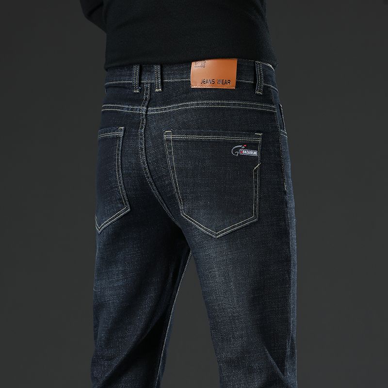 新しいストレートメンズファッショングレーブラックブルージーン - Men'S Fashion Grey Jeans のレビューと価格