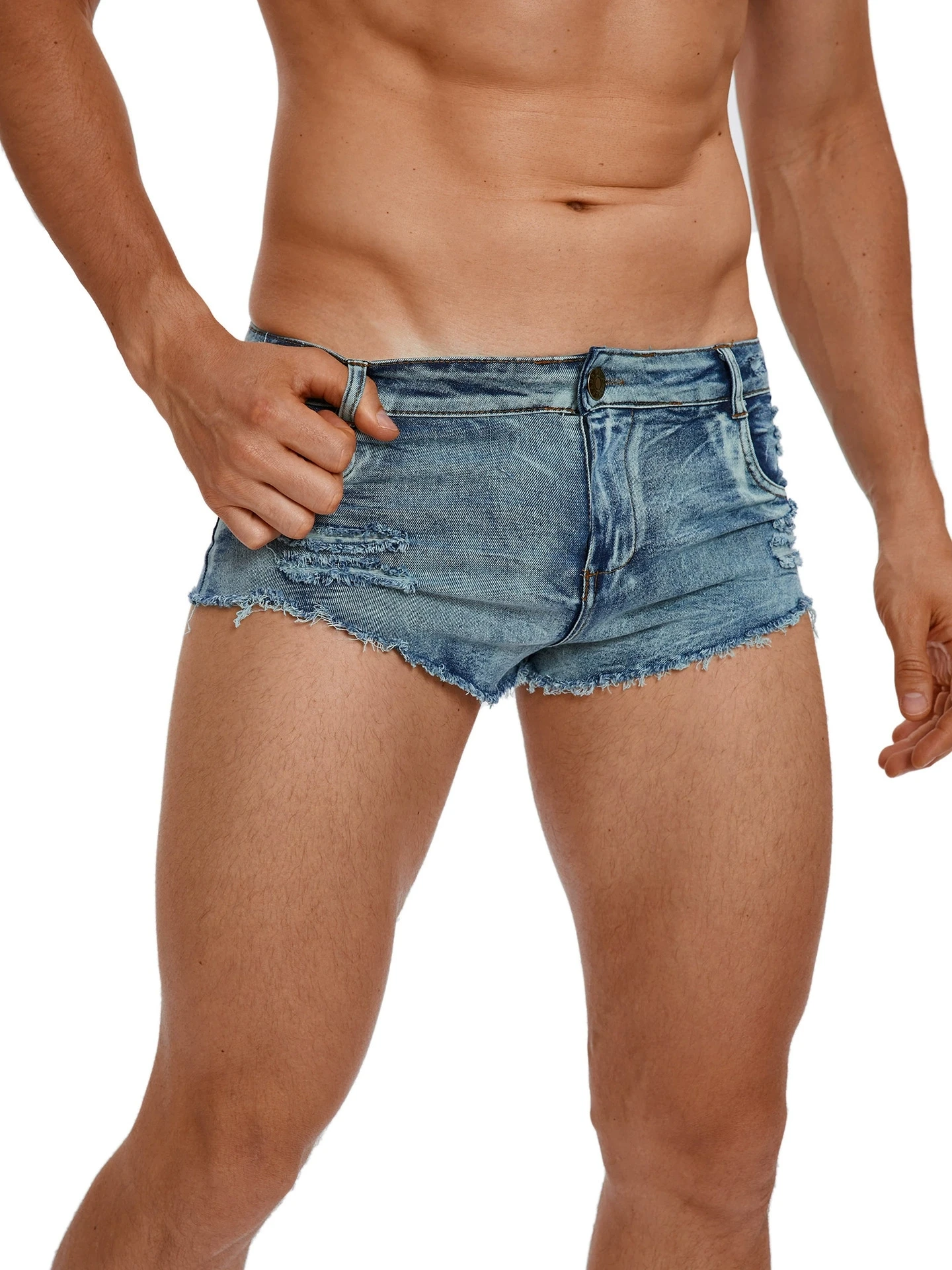 メンズローウエストジーンズショーツファッションポケット夏カジ - Jeans Pants Fashion Men のレビューと価格