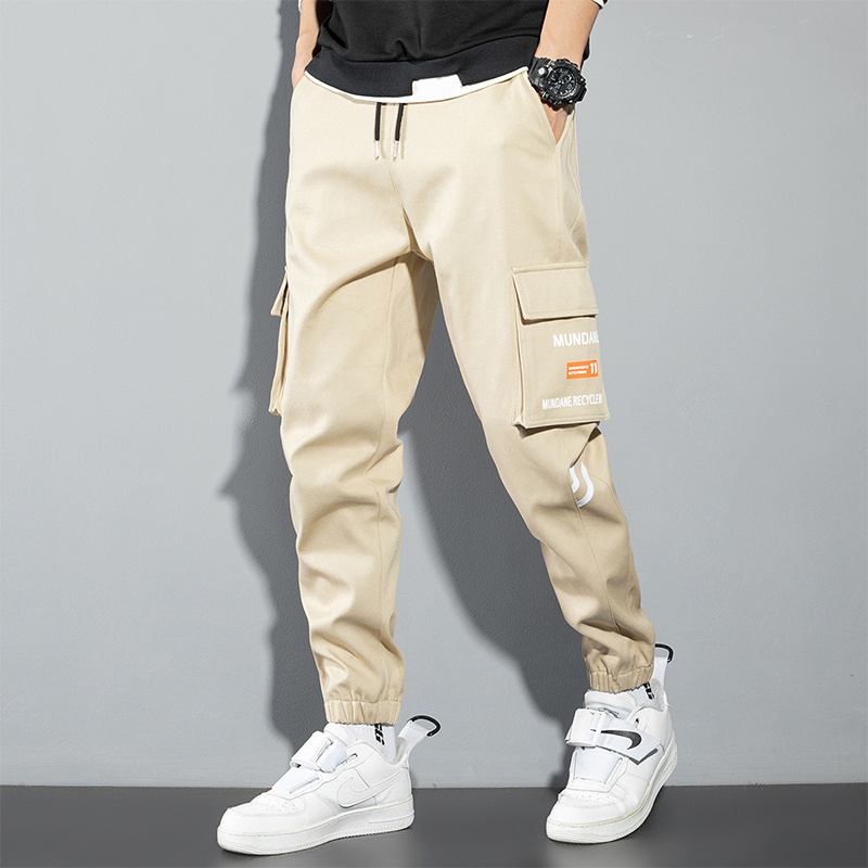 男性用オレンジ色のカーゴパンツ、ヒップホップジョガー、y2k - Chino Pants Men のレビューと価格