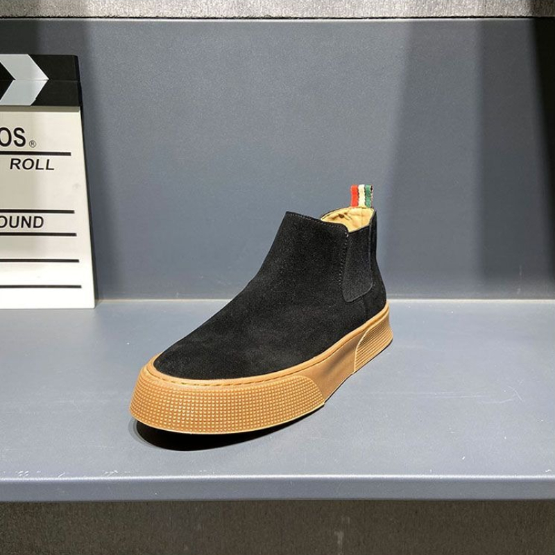 2026秋冬メンズチェルシーブーツ スリップオン PUレザー - Men Fashion Korean Style のレビューと価格