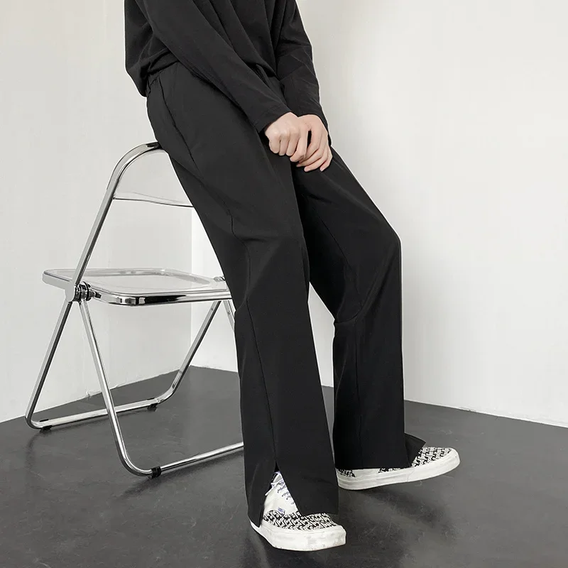 韓国ファッション メンズ ストレート バギー スーツパンツ  - Men Fashion Korean Style のレビューと価格