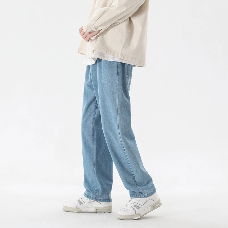 メンズアンクルレングスストレートデニムパンツ,カジュアルデニ - Men'S Fashion Grey Jeans のレビューと価格